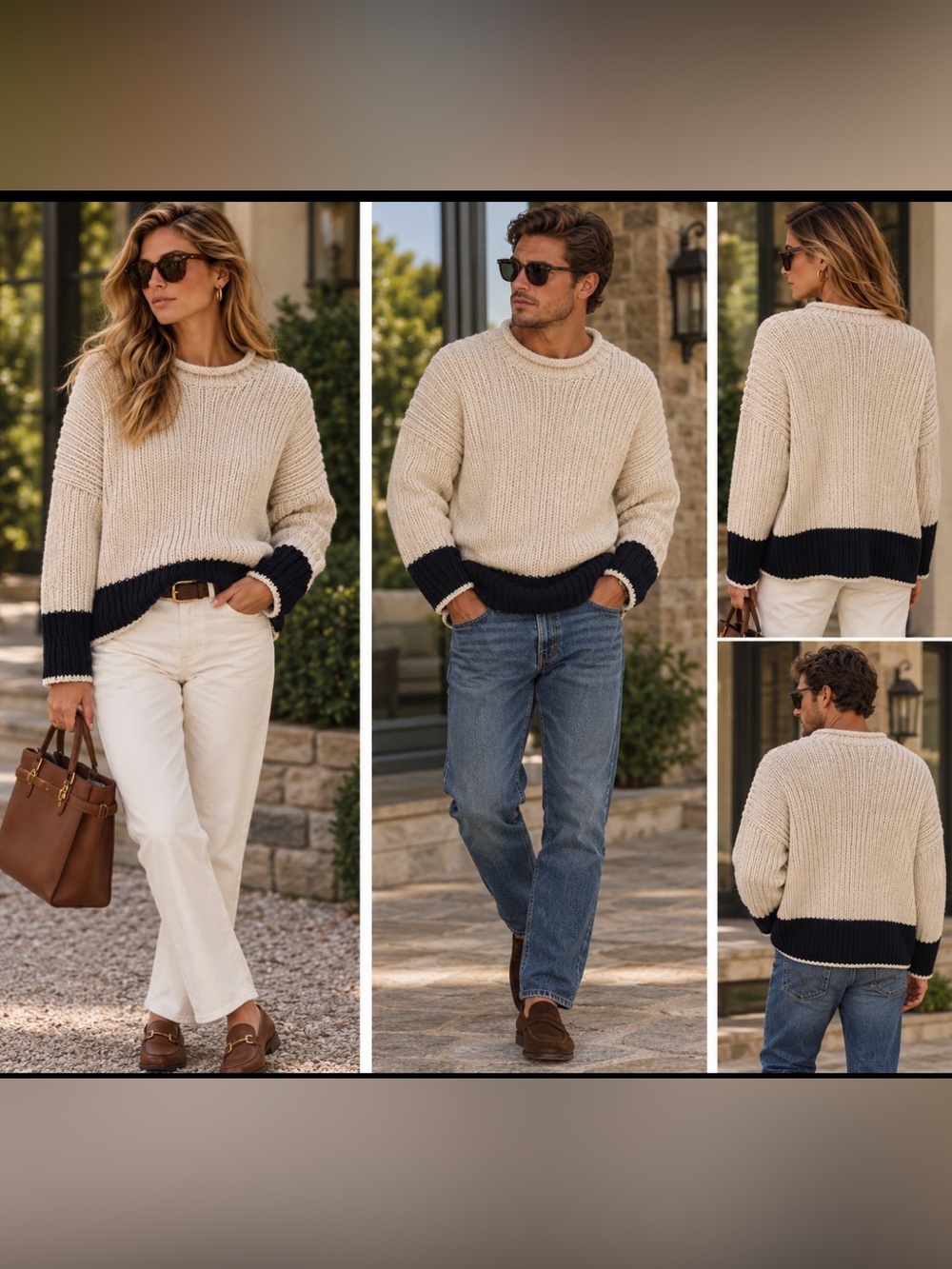 Vintage unisex las americas chunk knit wool sweater woman’s large/ men’s medium